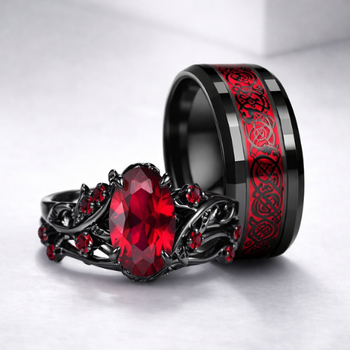 Bague de promesse rubis rouge